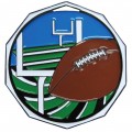 Decagon Colored Medal - Football