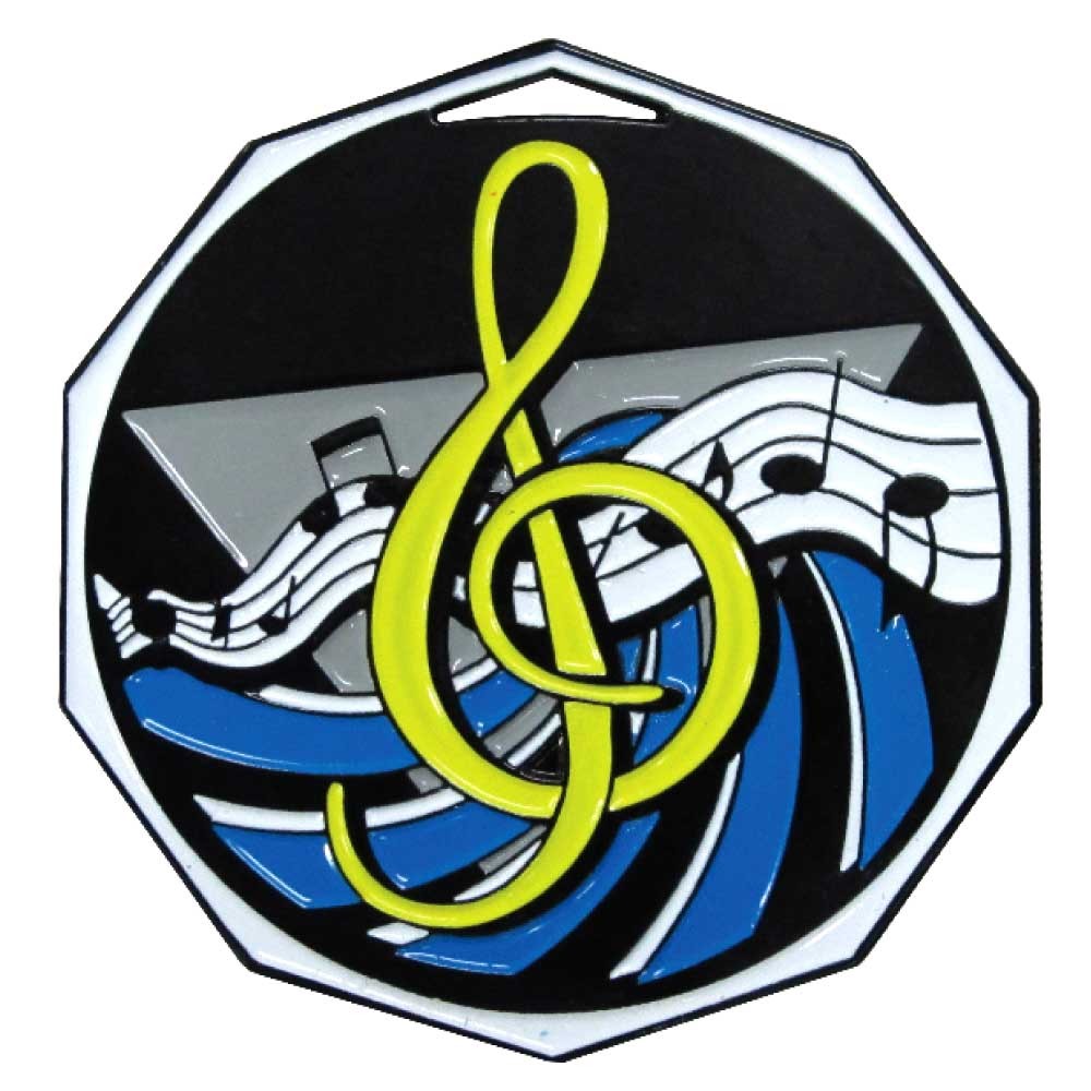 Decagon Colored Medal - Music