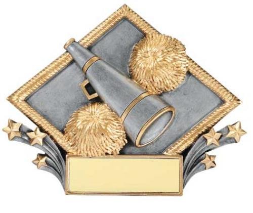 Rope Diamon Resin Plate - 6" Cheerleading