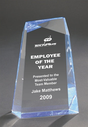 Facet Wedges Award  - Large Blue