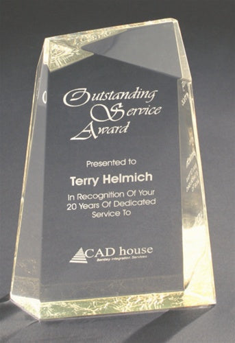 Facet Wedges Award - Large Gold