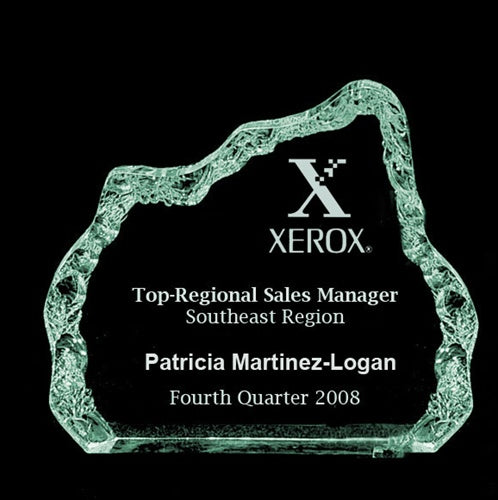 Iceberg Acrylic Award - Small Jade