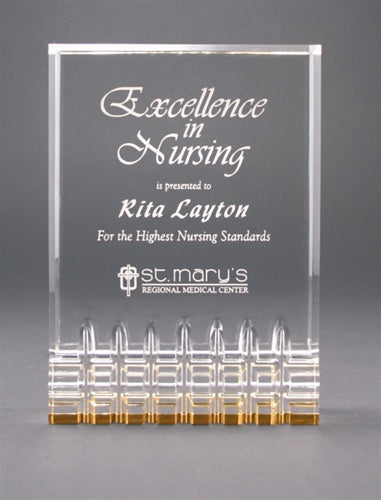 Mirage Acrylic Award - Small Gold