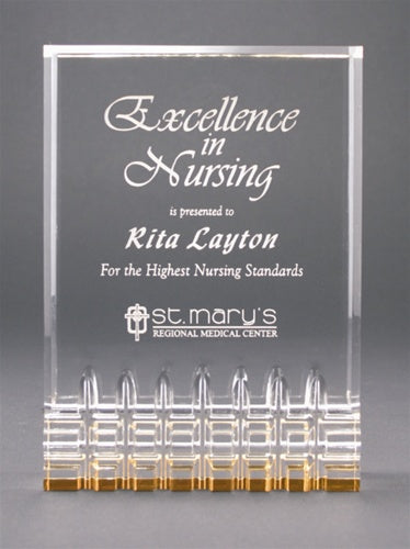 Mirage Acrylic Award  - Medium Gold