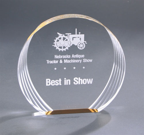 Round Acrylic Award - Large Gold
