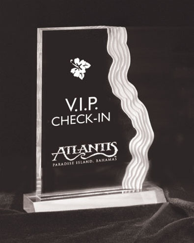 Waterfall Edge Acrylic Award - Small Clear