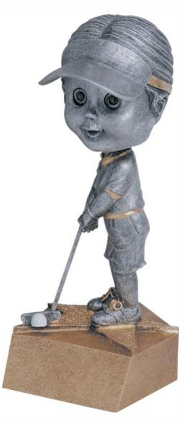 Golf Female Trophy - Bobblehead Award Figure