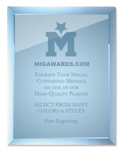 Blue Mirror Plaque