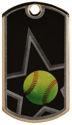 BLACK STAR SERIES -SOFTBALL DOGTAG