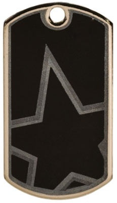 BLACK STAR SERIES -STAR BLANK DOGTAG