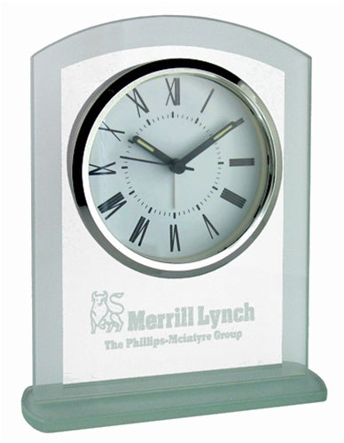 Panel Glass Desk Clock