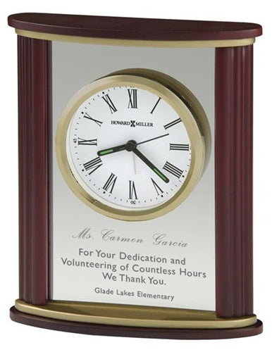 Rosewood Column Clock