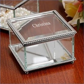 Glass Hinged Jewelry Box - 5"