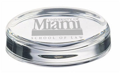 Flat-Oval Crystal Paperweight