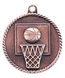 High Relief Medal - Basketball Bronze