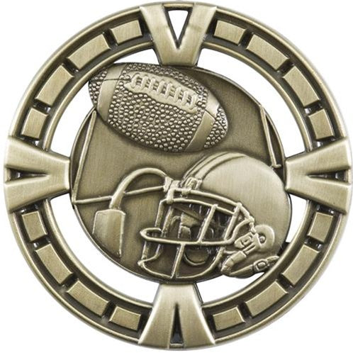 V-Line Medal - Gold Football