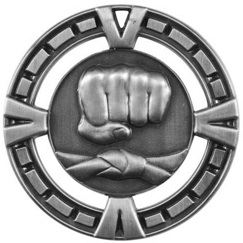 V-Line Medal - Silver Martial Arts