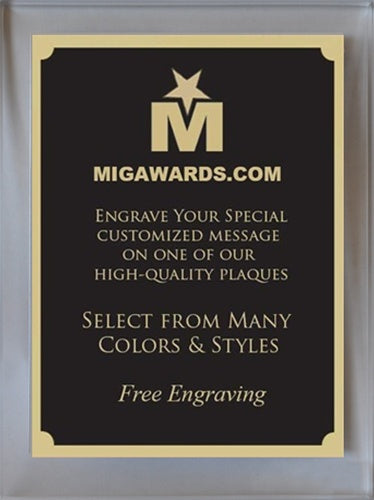 Acrylic Award Plaque Series - Clear 8x10