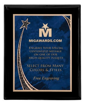 Shooting Star Brass Plate Series Blue/Black 8x10