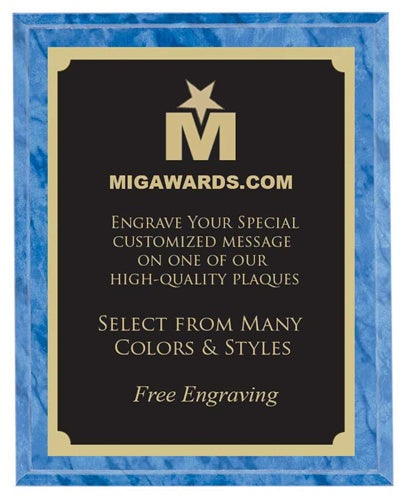Designer Plaque Series Award - Blue 5x7