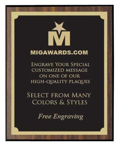 Designer Plaque Series Award - Walnut 5x7