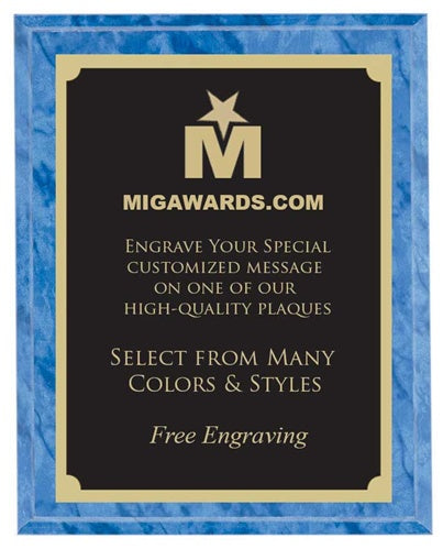 Designer Plaque Series Award - Blue 7x9