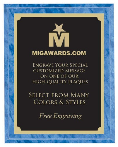 Designer Plaque Series Award - Blue 9x12