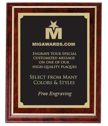 Designer Plaque Series Award - Burgundy & Gold 9x12