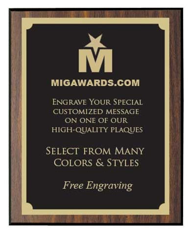 Designer Plaque Series Award - Walnut 9x12