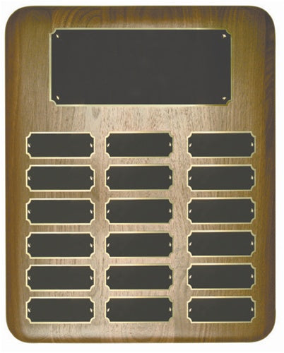 Elliptical Walnut 18-Count Perpetual Plaque