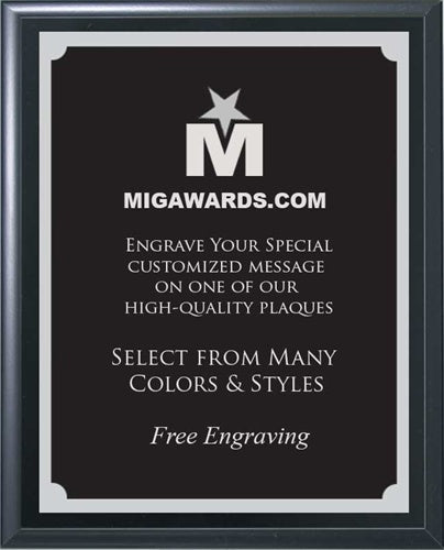 Traditional Black Plaque 12x15