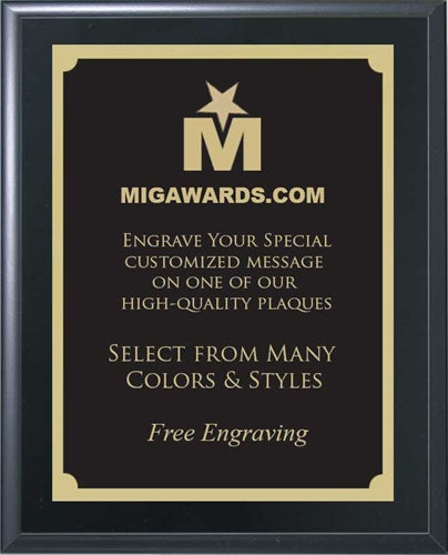 Traditional Black Plaque 6x8