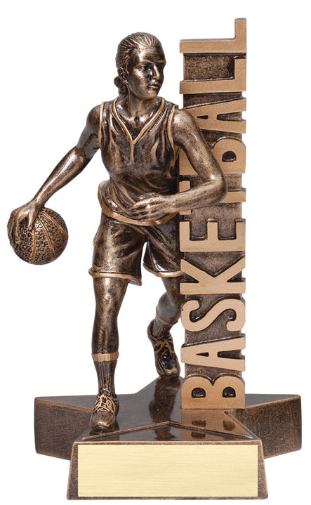 Female Basketball Trophy - Billboard Resin Figure Award