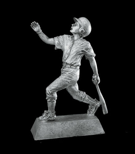 Resin Figures Trophy - Silver Baseball Female