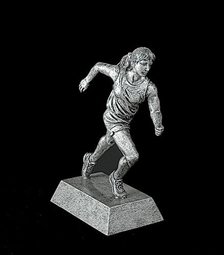 Resin Figures Trophy - Silver Track Female