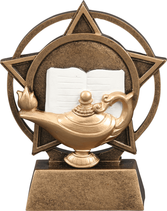 ORBIT SPORT RESIN AWARDS 4.5"  LAMP OF KNOWLEDGE 