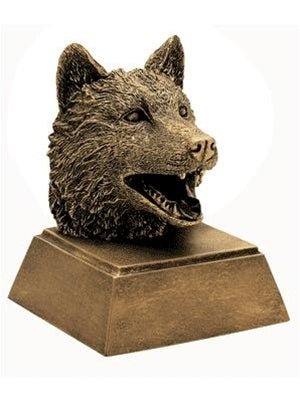 Mascot Head Resins Trophy - Wolf