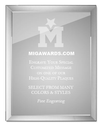 Silver Mirror Plaque