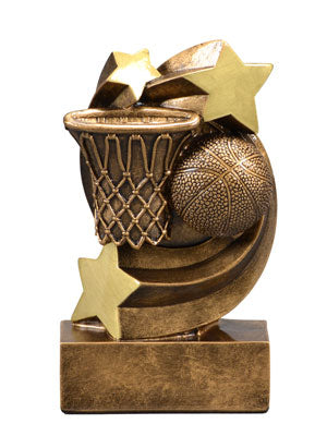 STAR SWIRL RESIN AWARD 5" BASKETBALL