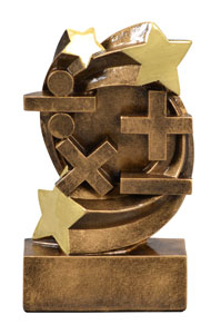 STAR SWIRL RESIN AWARD 5" MATH