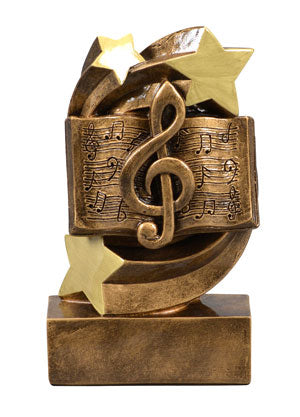 STAR SWIRL RESIN AWARD 5" MUSIC