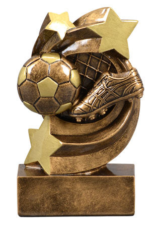 STAR SWIRL RESIN AWARD 5 SOCCER