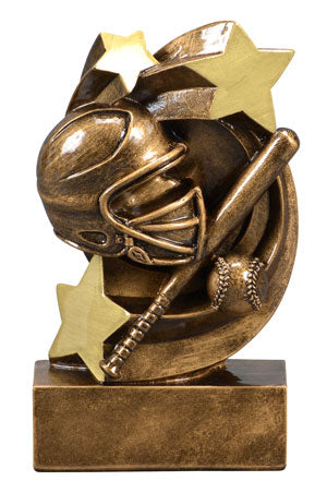 STAR SWIRL RESIN AWARD 5" SOFTBALL
