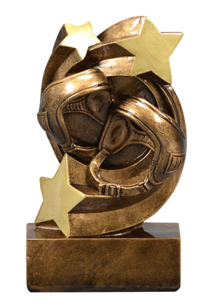 STAR SWIRL RESIN AWARD 5" WRESTLING