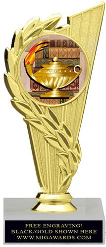 ACHIEVEMENT LAMP OF KNOWLEDGE INSERT TROPHY