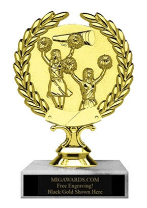 CHEERLEADING WREATH FIGURE TROPHY