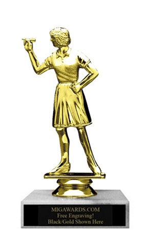 DARTS - FEMALE FIGURE TROPHY
