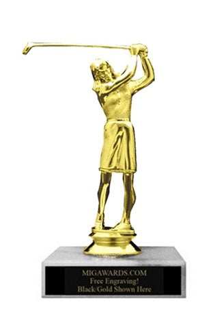 GOLF FEMALE FIGURE TROPHY