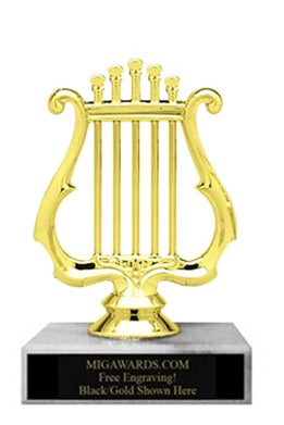 MUSIC LYRE  FIGURE TROPHY