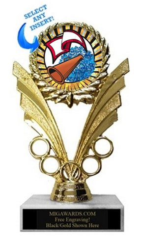 VICTORY RINGS CHEERLEADING INSERT TROPHY